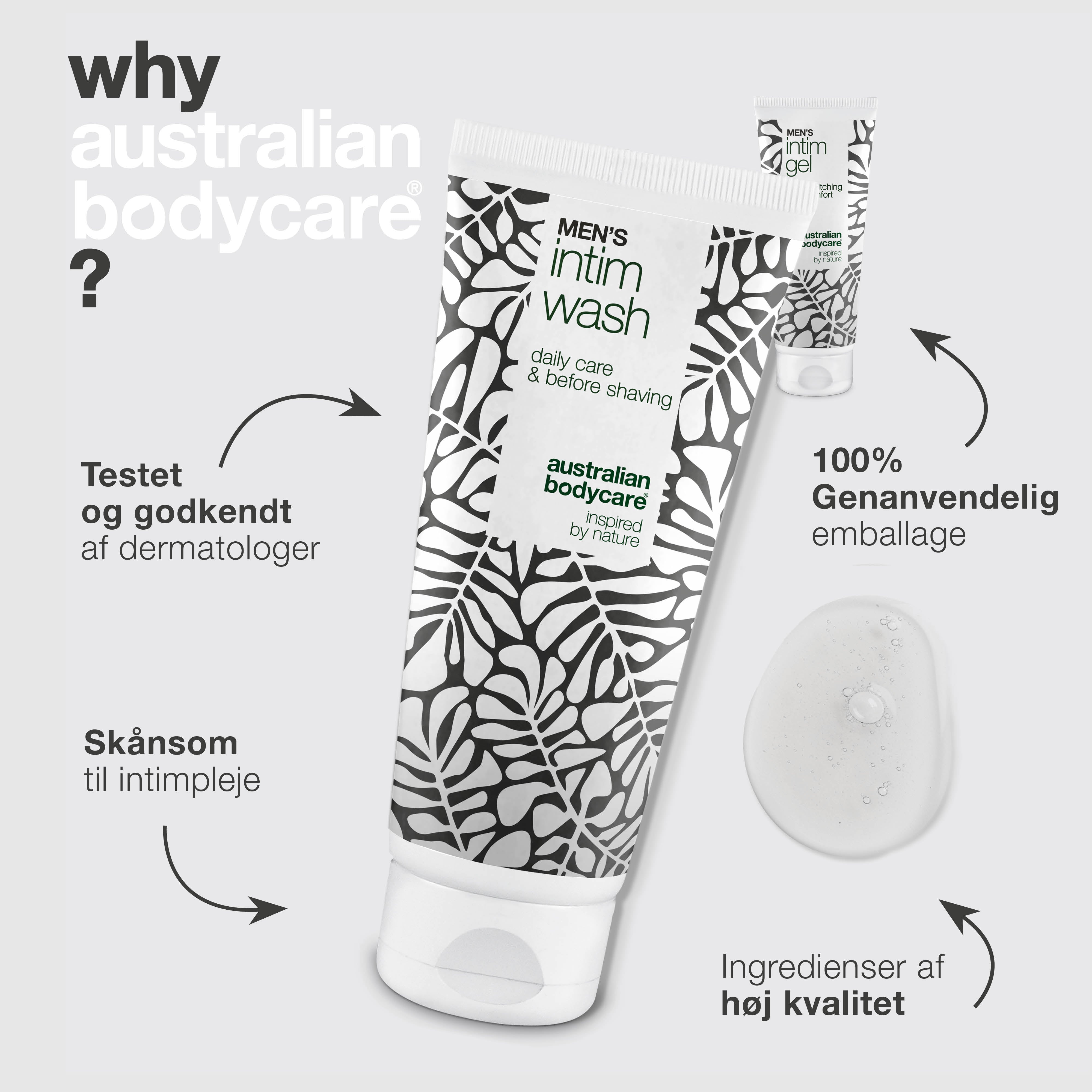 Gel & Sæbe mod kløe og irritation — Mod kløe ved penis, i skridtet og lysken