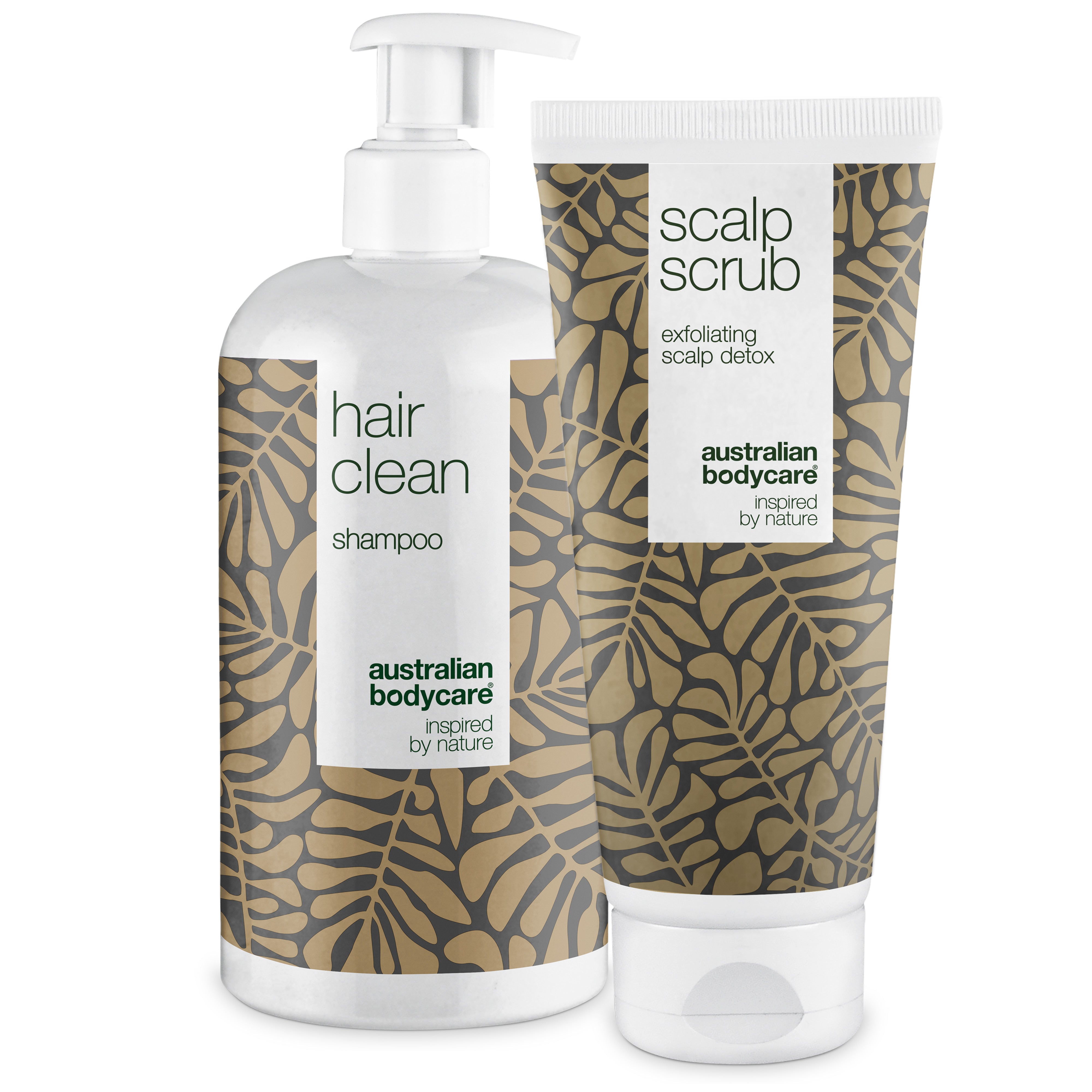 2-pak til bumser i hovedbunden — Hovedbundsscrub og Tea Tree Shampoo til uren hud i hovedbunden