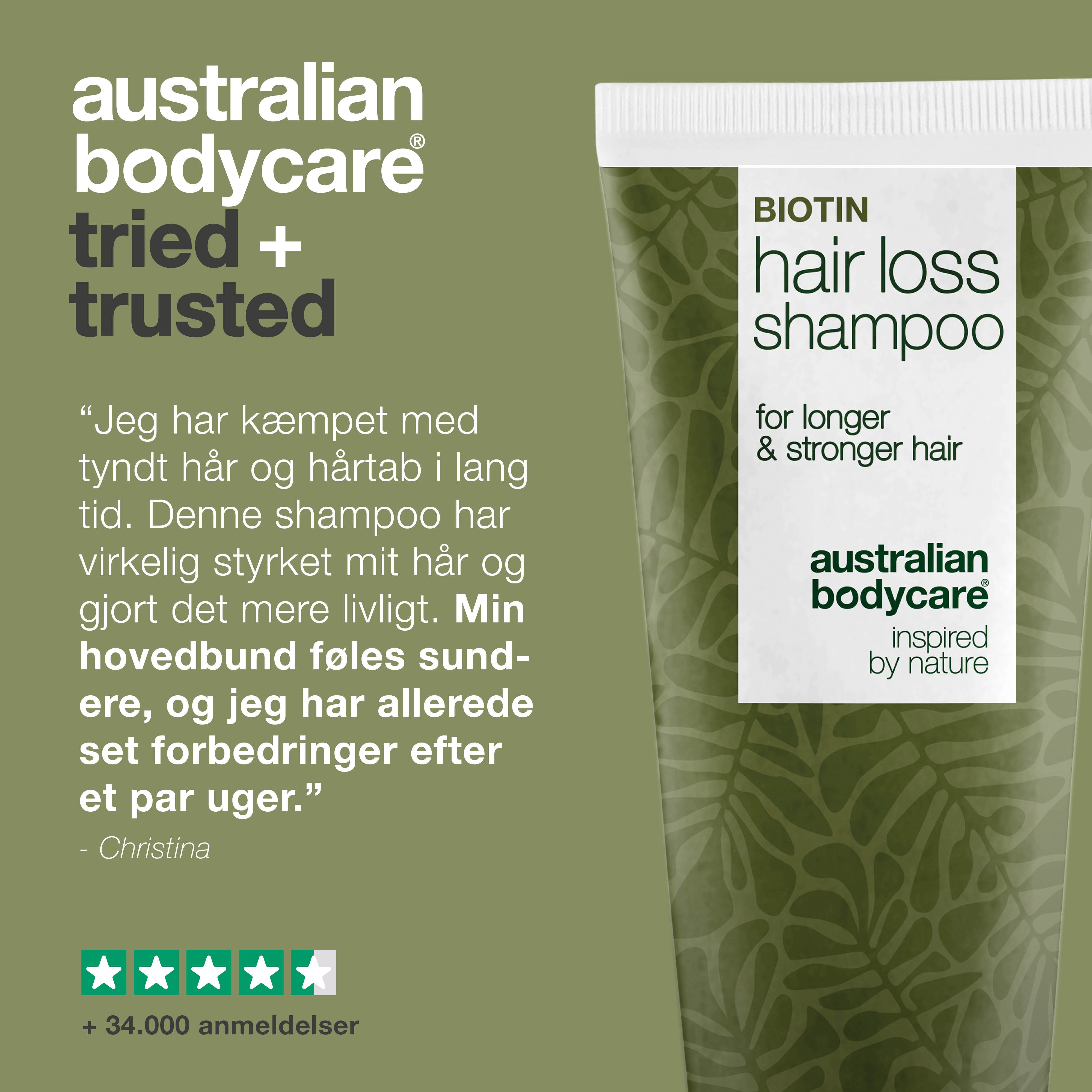 Shampoo reducerer hårtab og tyndt hår — Shampoo reducerer hårtab og styrker svækket hår med biotin, koffein og Capilia Longa, der nærer hovedbunden og stimulerer hårrødderne.