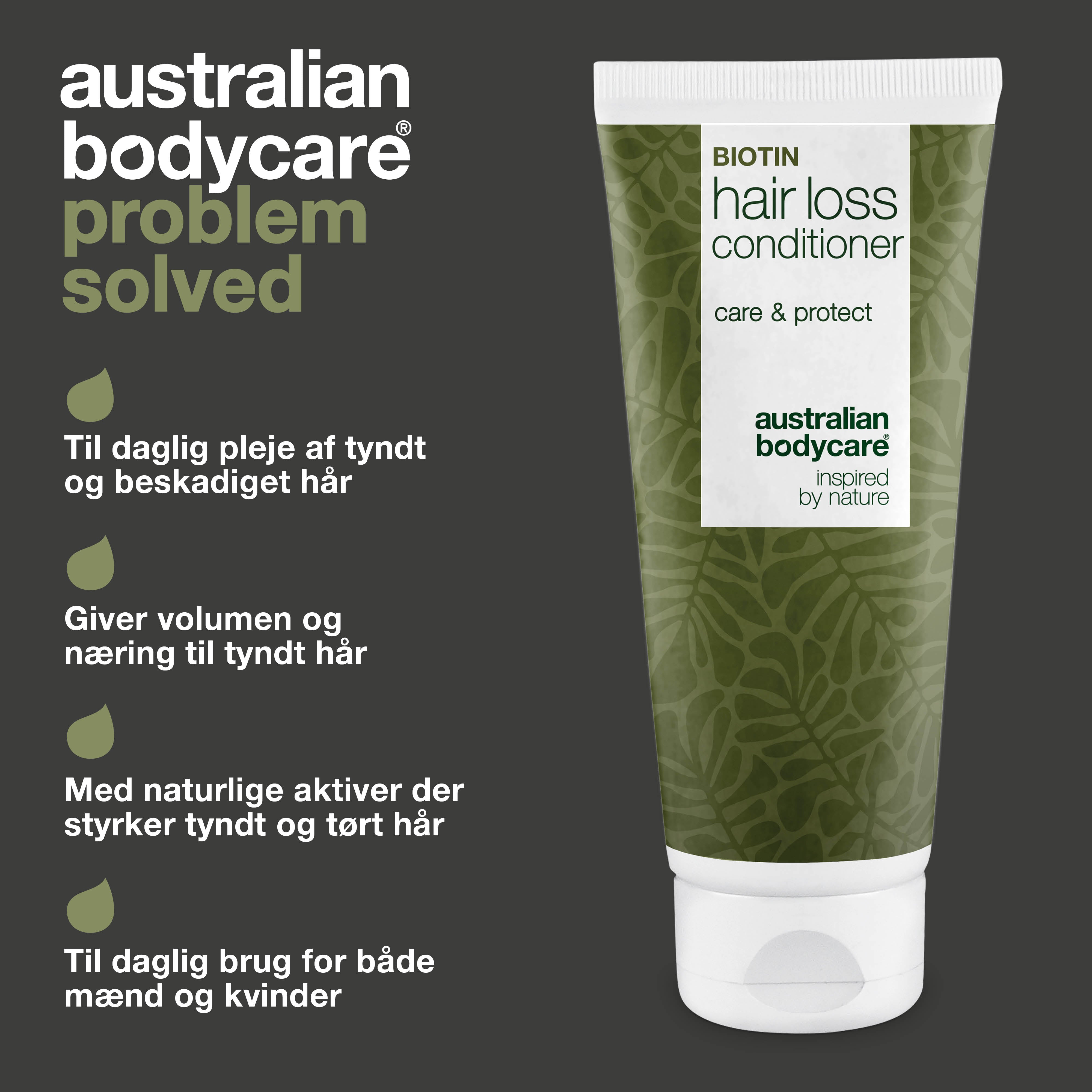 Hair Loss Conditioner – Styrker tyndt hår og reducerer hårtab — Hair Loss Conditioner styrker tyndt hår, reducerer hårtab og fugter. Med Capilia Longa, Koffein og Biotin for sundere og fyldigere hår.