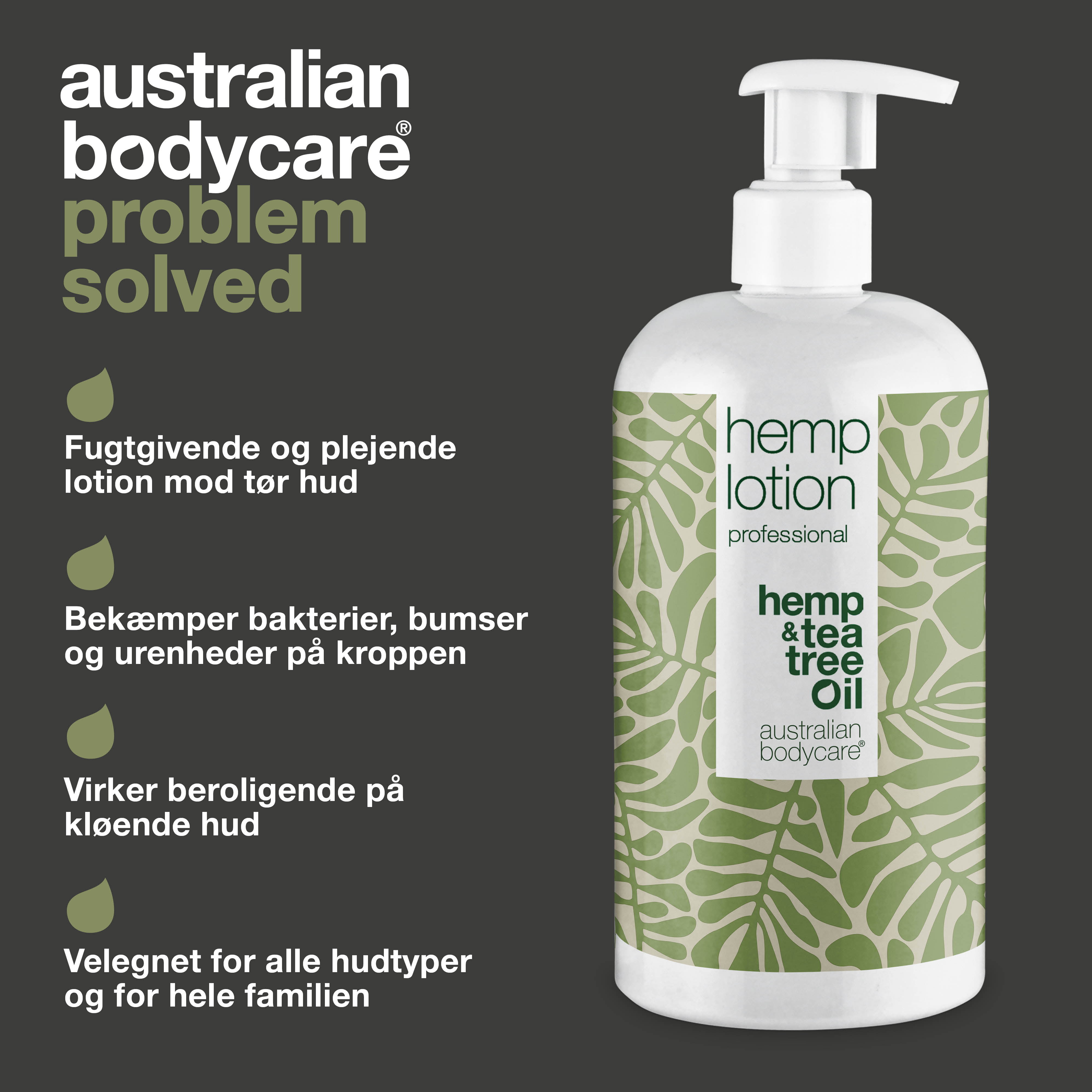 Hamp Body lotion — Fugtpleje med Hamp Olie til Tør Hud på Kroppen