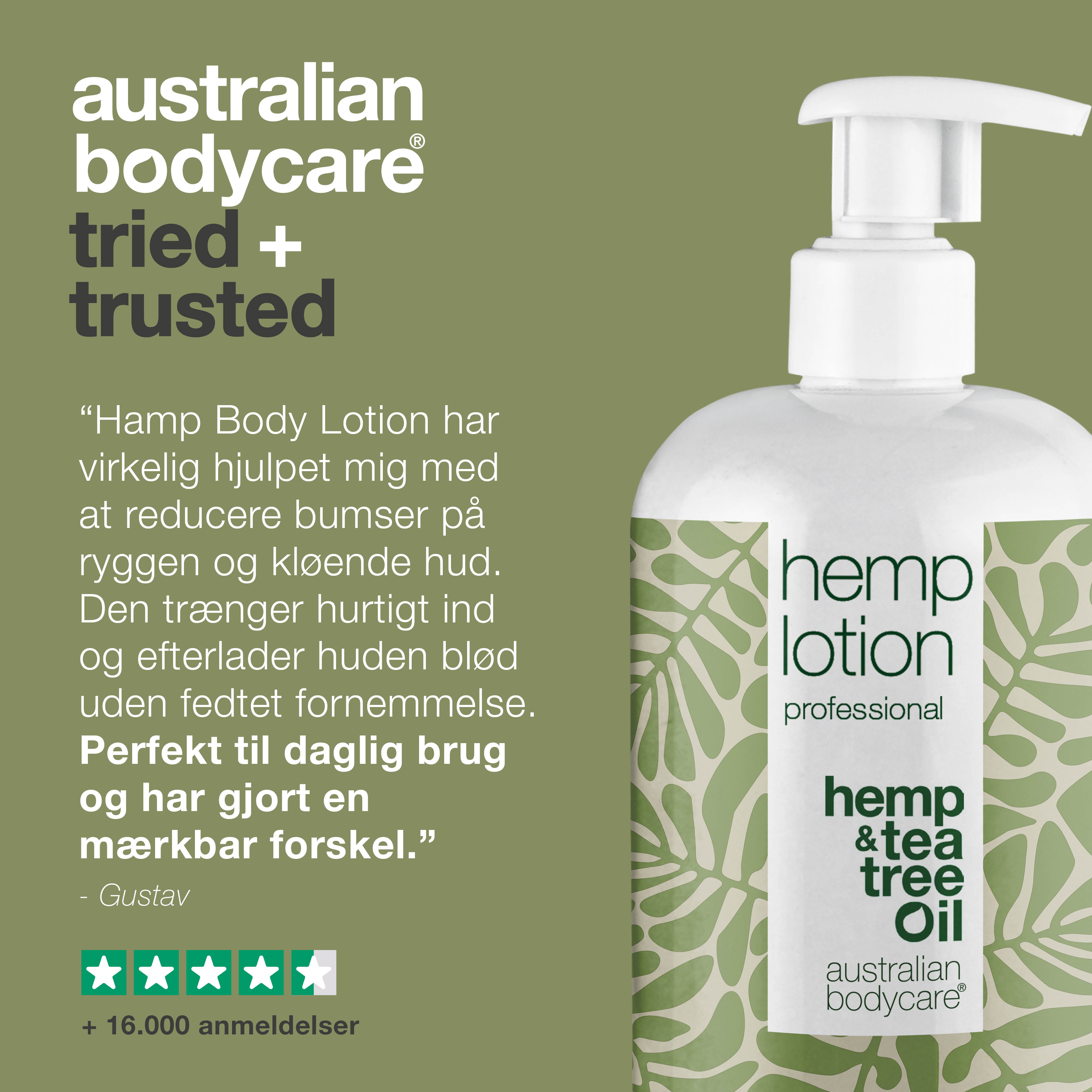 Hamp Body lotion — Fugtpleje med Hamp Olie til Tør Hud på Kroppen