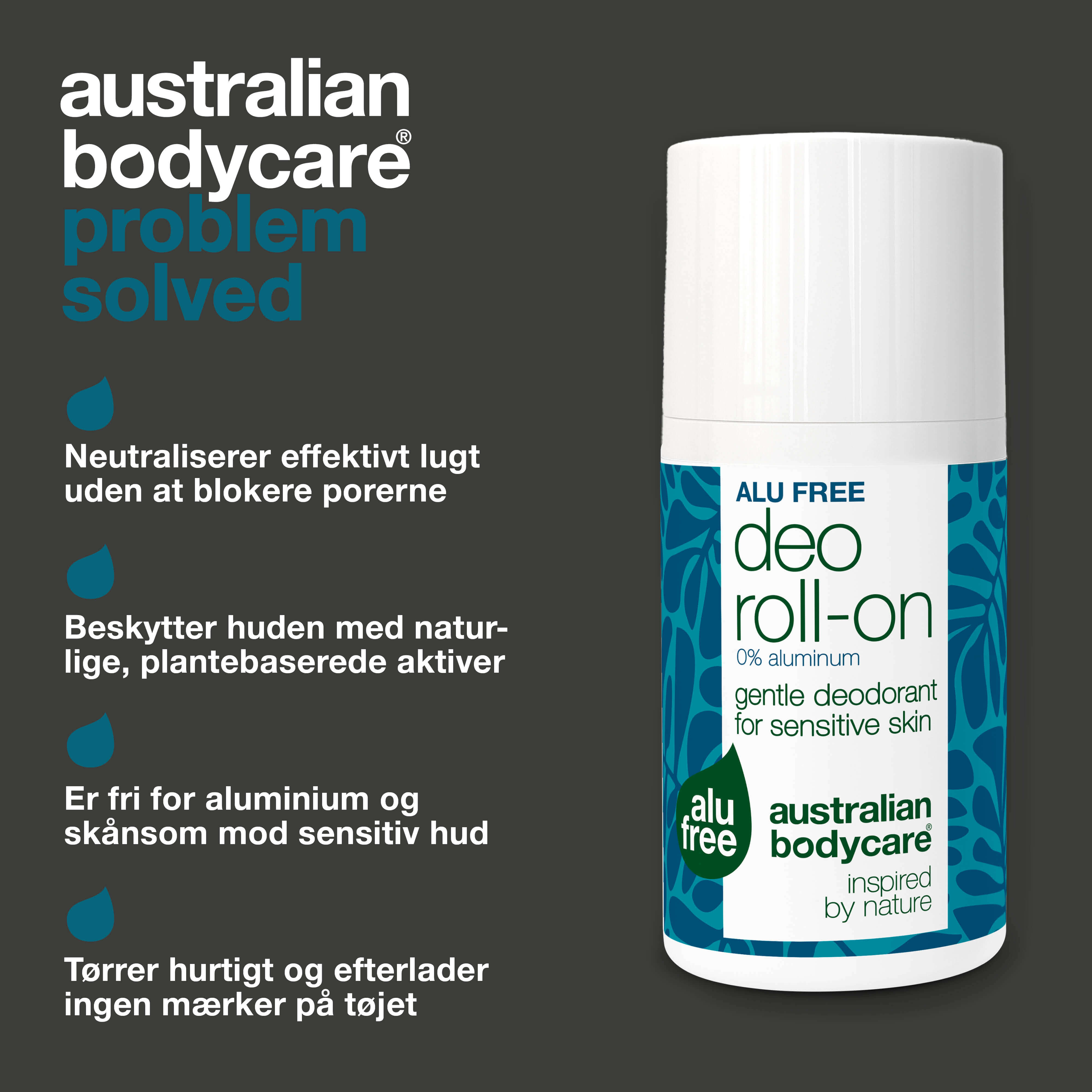 Naturlig roll-on deodorant uden aluminium mod svedlugt — Aluminiumsfri deodorant der effektivt modvirker svedlugt – uden irritation. Naturlig og mild til selv sart hud.