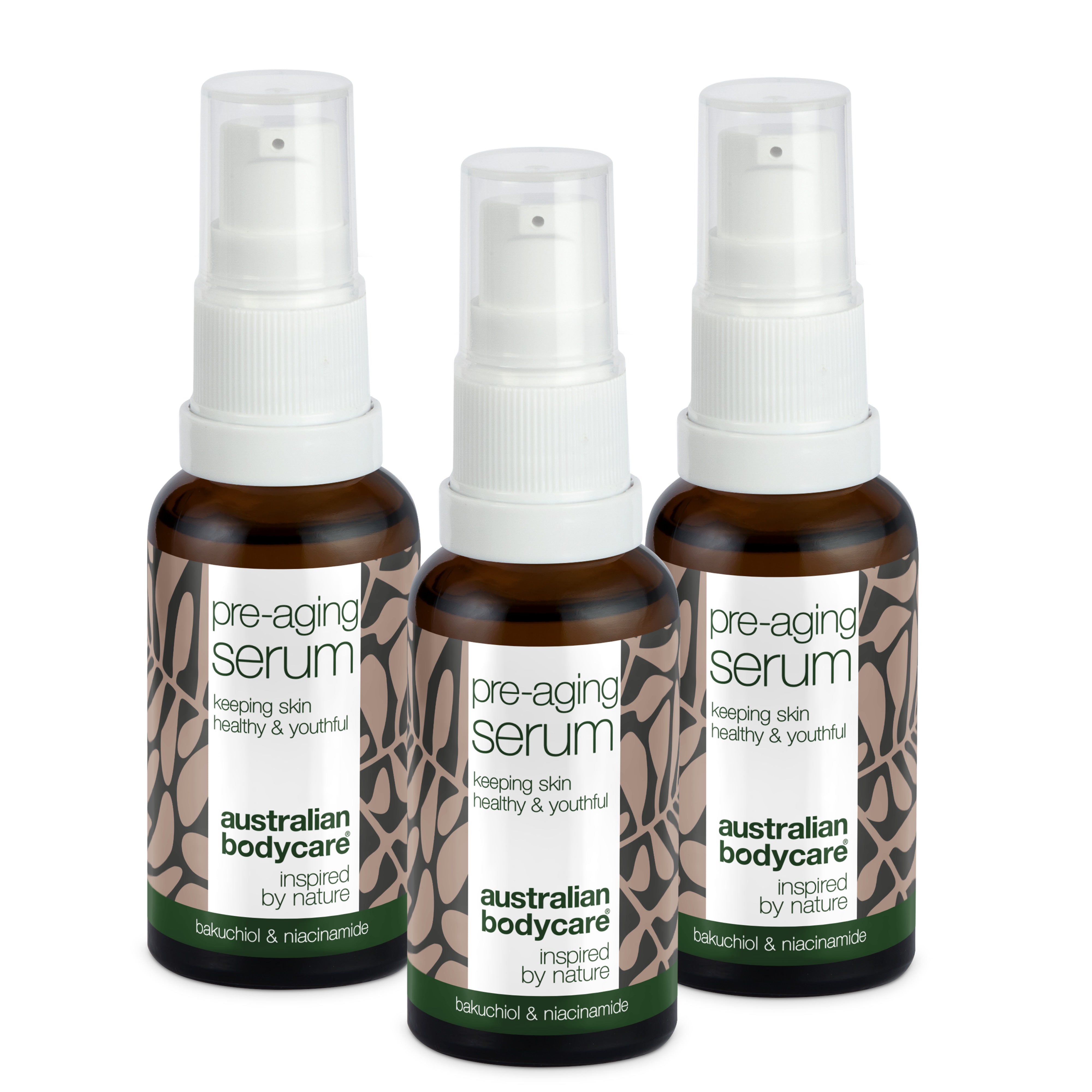 Pre-aging Serum – Forebyg rynker og fine linjer — Pre-aging Serum bekæmper alderstegn og giver fast hud med Peptider, Koffein og Hyaluronsyre. Udjævner linjer og tilfører intensiv fugt.