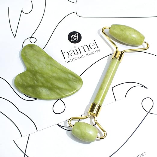 BAIMEI Gua Sha sten + jade roller