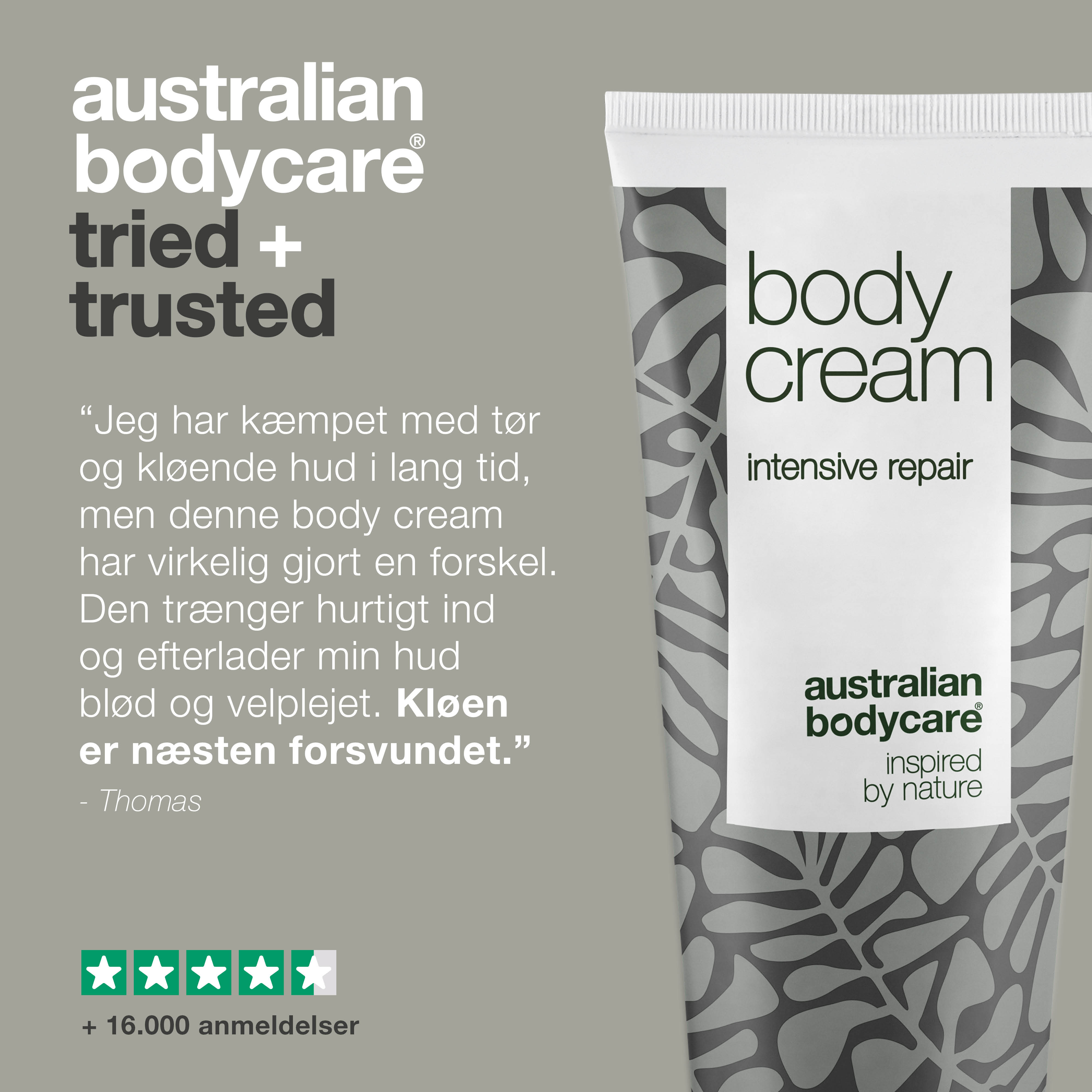 Body Cream til tør hud og ved kløe — Intensiv fugtighedscreme til meget tør og skadet hud
