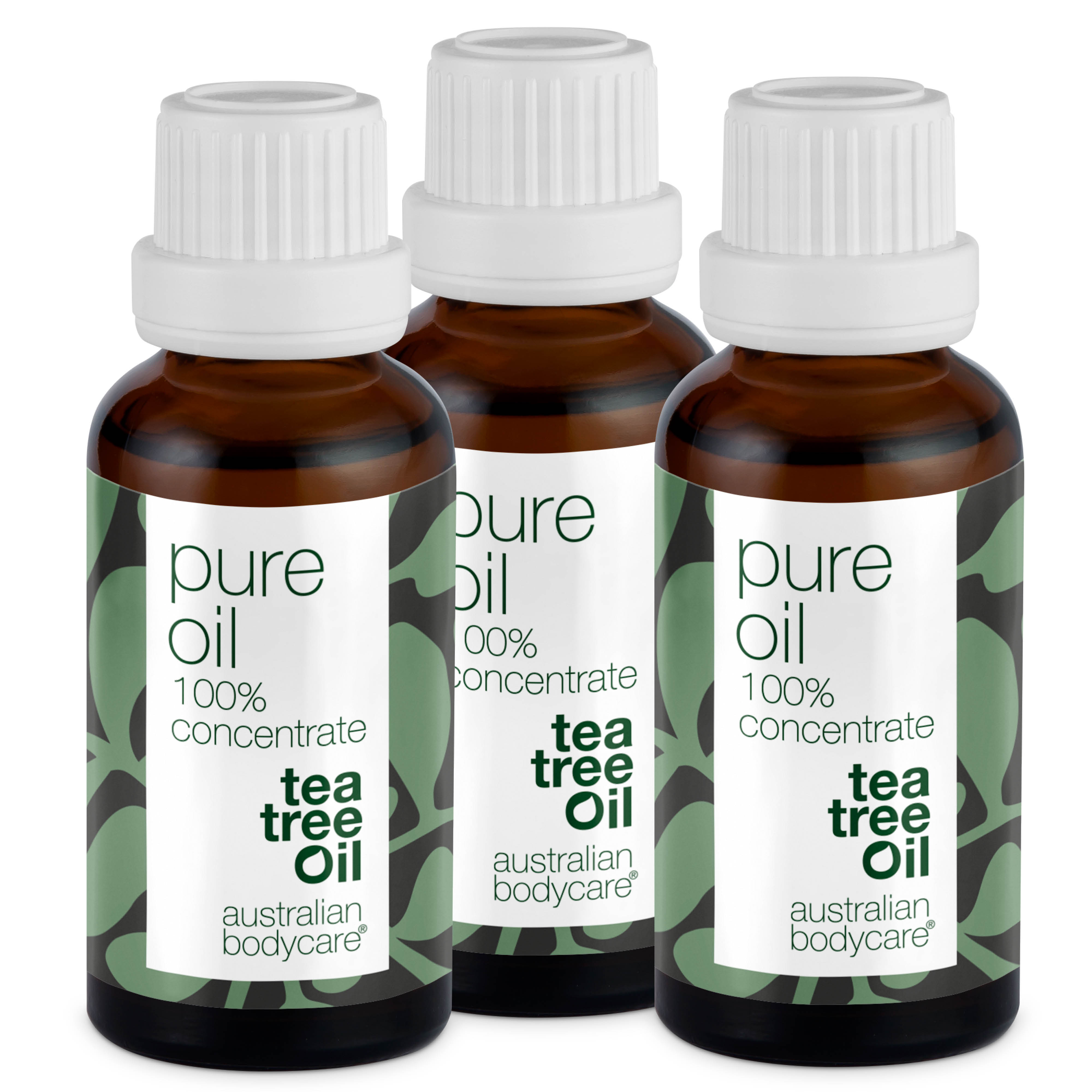 3 stk. XL 30 ml Tea Tree Oil til hudproblemer — 3-pak med 100% koncentreret og ufortyndet Tea Tree Oil fra Australien