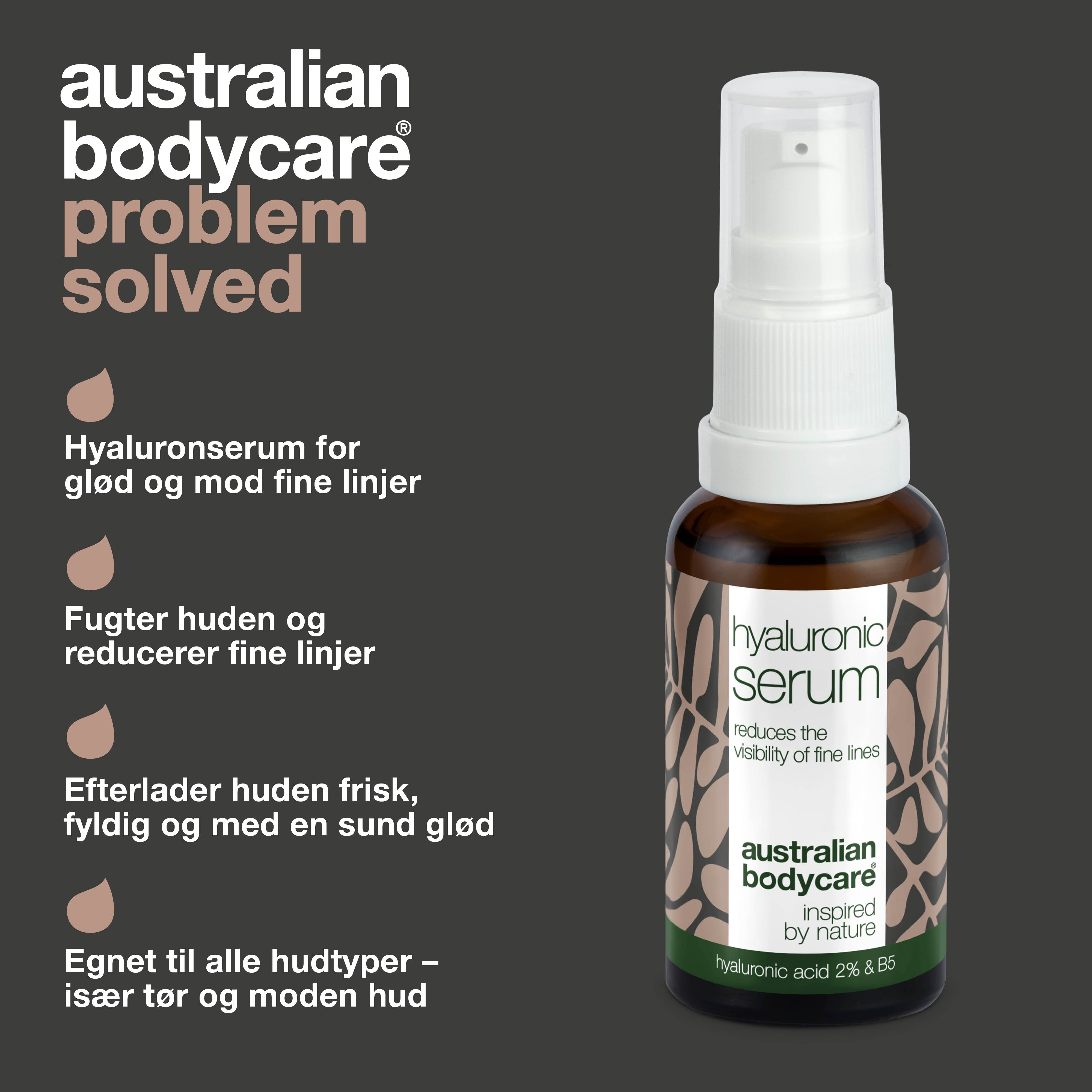 Hyaluronsyre Serum 2% – Intens fugt med B5-vitamin — Hyaluronsyre Serum 2% giver dyb fugt, reducerer fine linjer og efterlader huden glat og smidig. Perfekt til alle hudtyper.