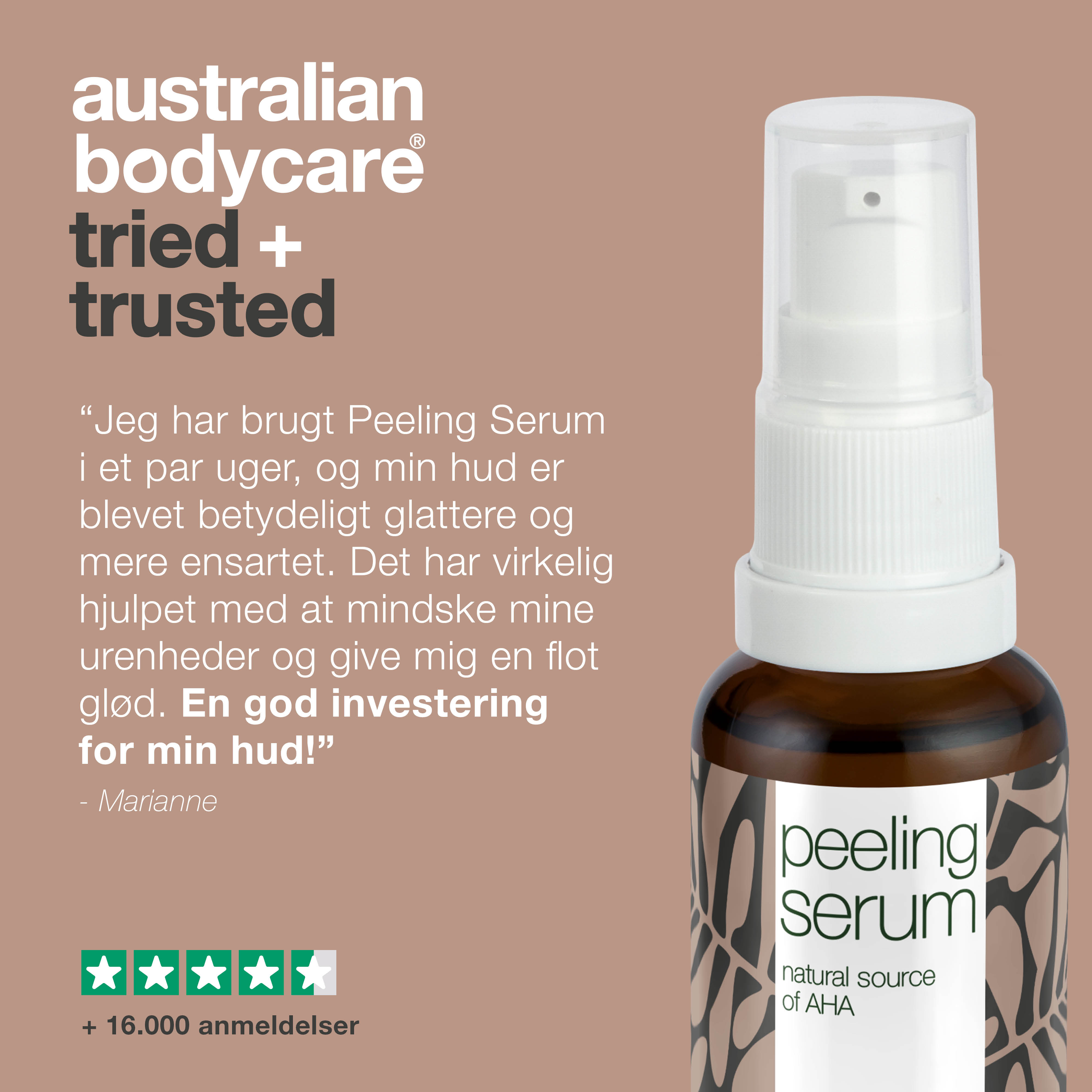 AHA Peeling Serum – Eksfoliering for glattere og friskere hud — AHA Peeling Serum fjerner døde hudceller, udjævner hudens tekstur og giver en sund glød. Med Lime Pearl, Niacinamid og Allantoin.