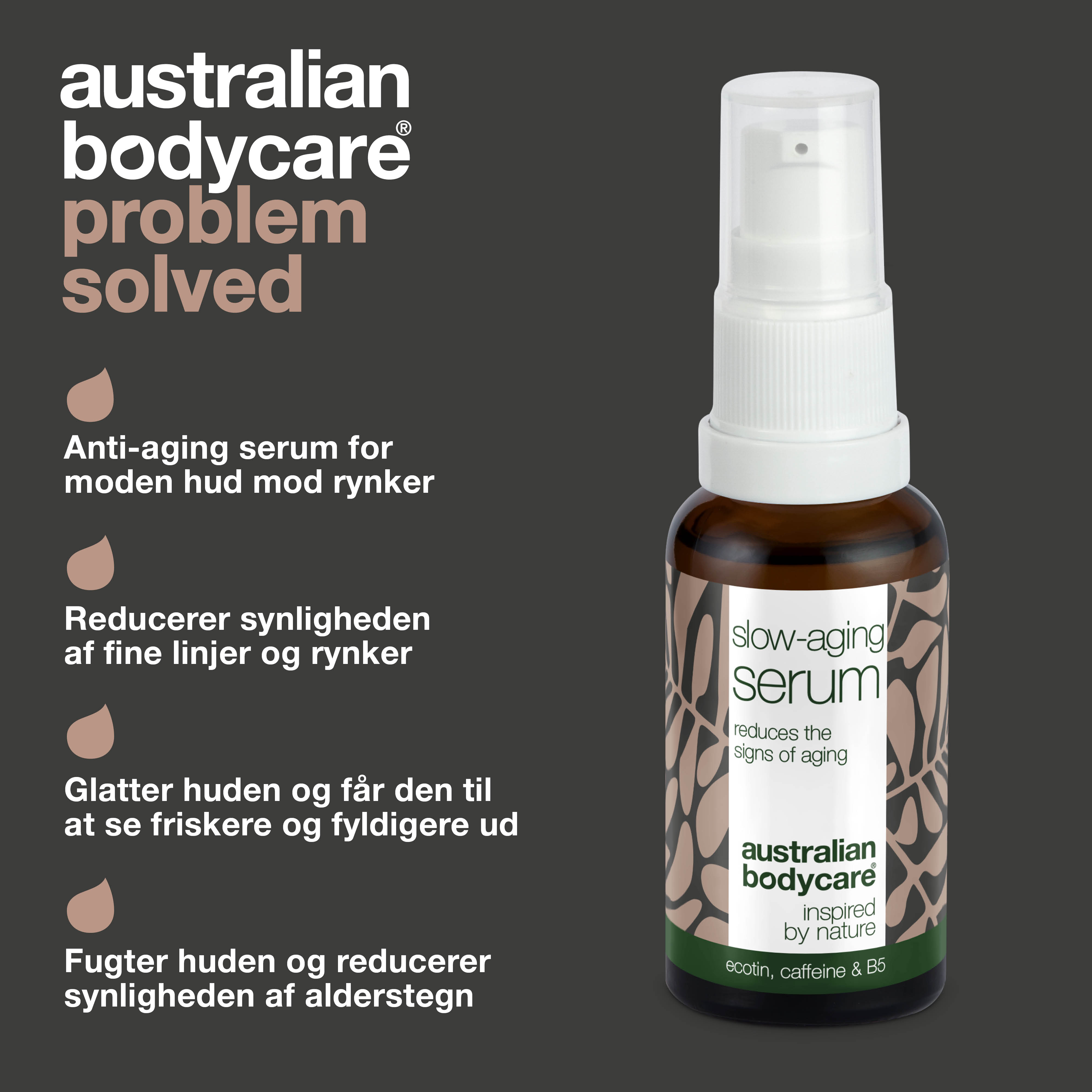 Slow-aging Serum – Effektiv pleje til rynker og moden hud — Slow-aging Serum fugter, opfrisker og reducerer synlige rynker. Perfekt til moden hud 50+. Bestil nu og oplev glattere hud.