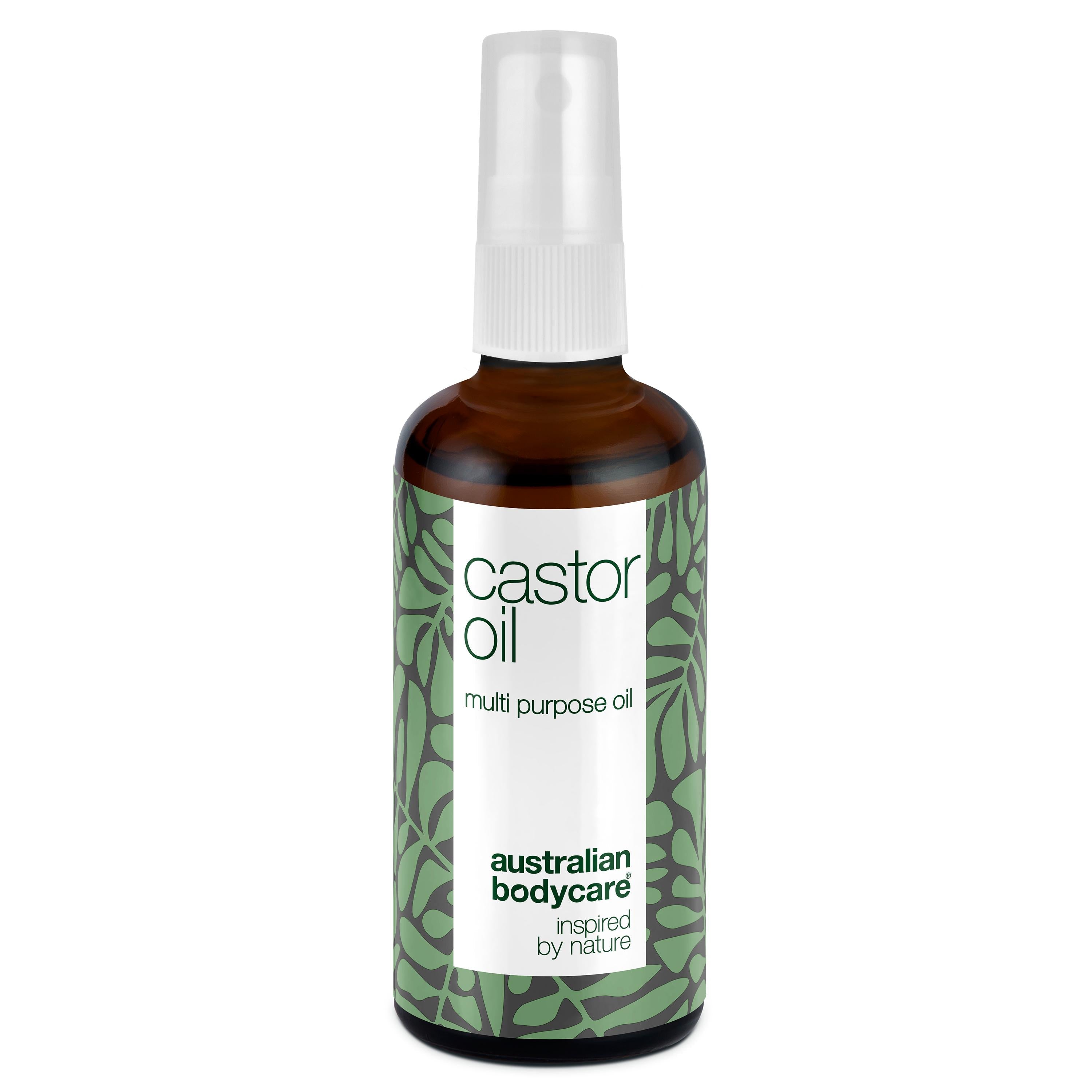 Castor Oil – Plejende ricinusolie til hud og hår — Fugtgivende ricinusolie til hud, hår, bryn og vipper. Lindrer tørhed og plejer irriteret hovedbund. 100 % naturlig olie.