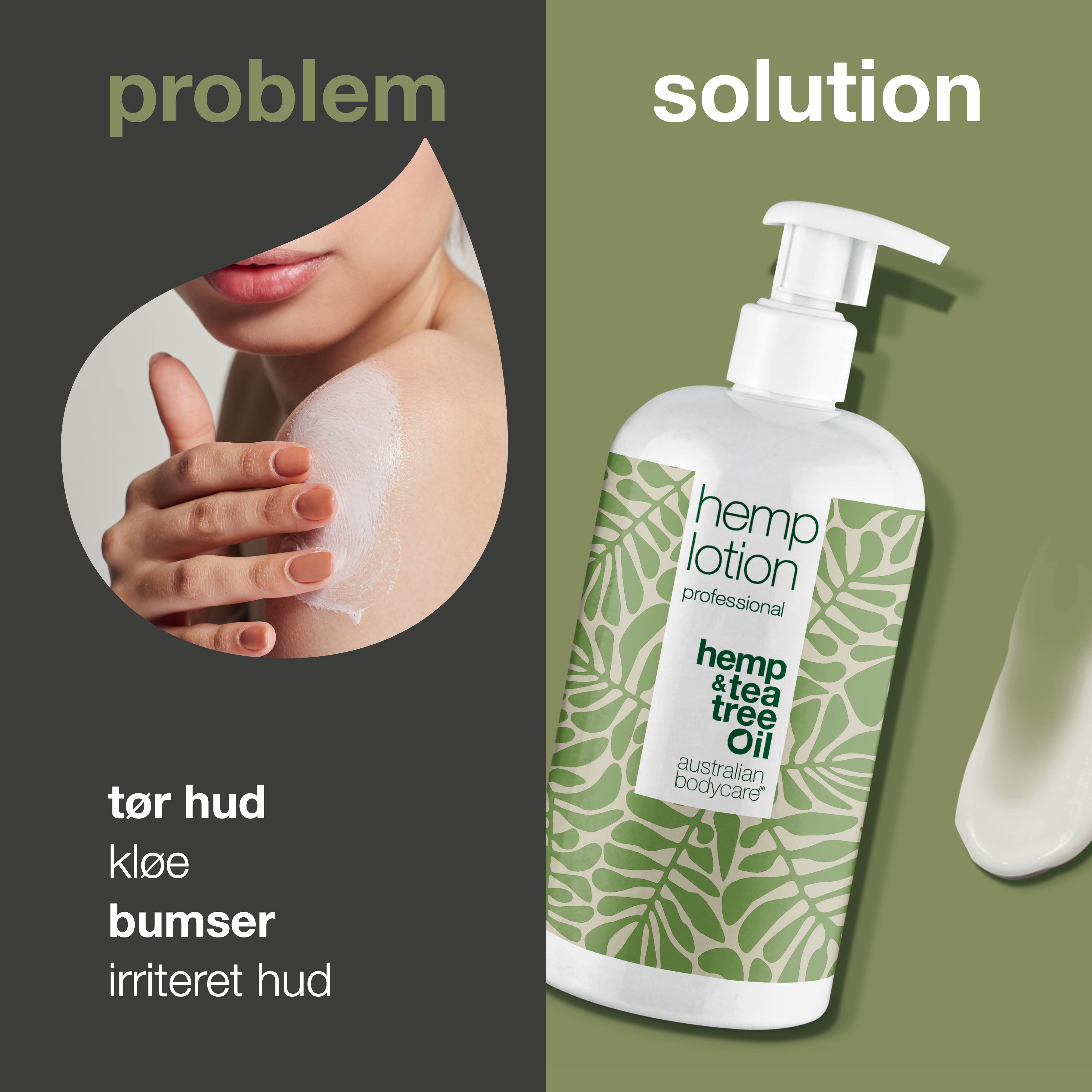 Hamp Body lotion — Fugtpleje med Hamp Olie til Tør Hud på Kroppen