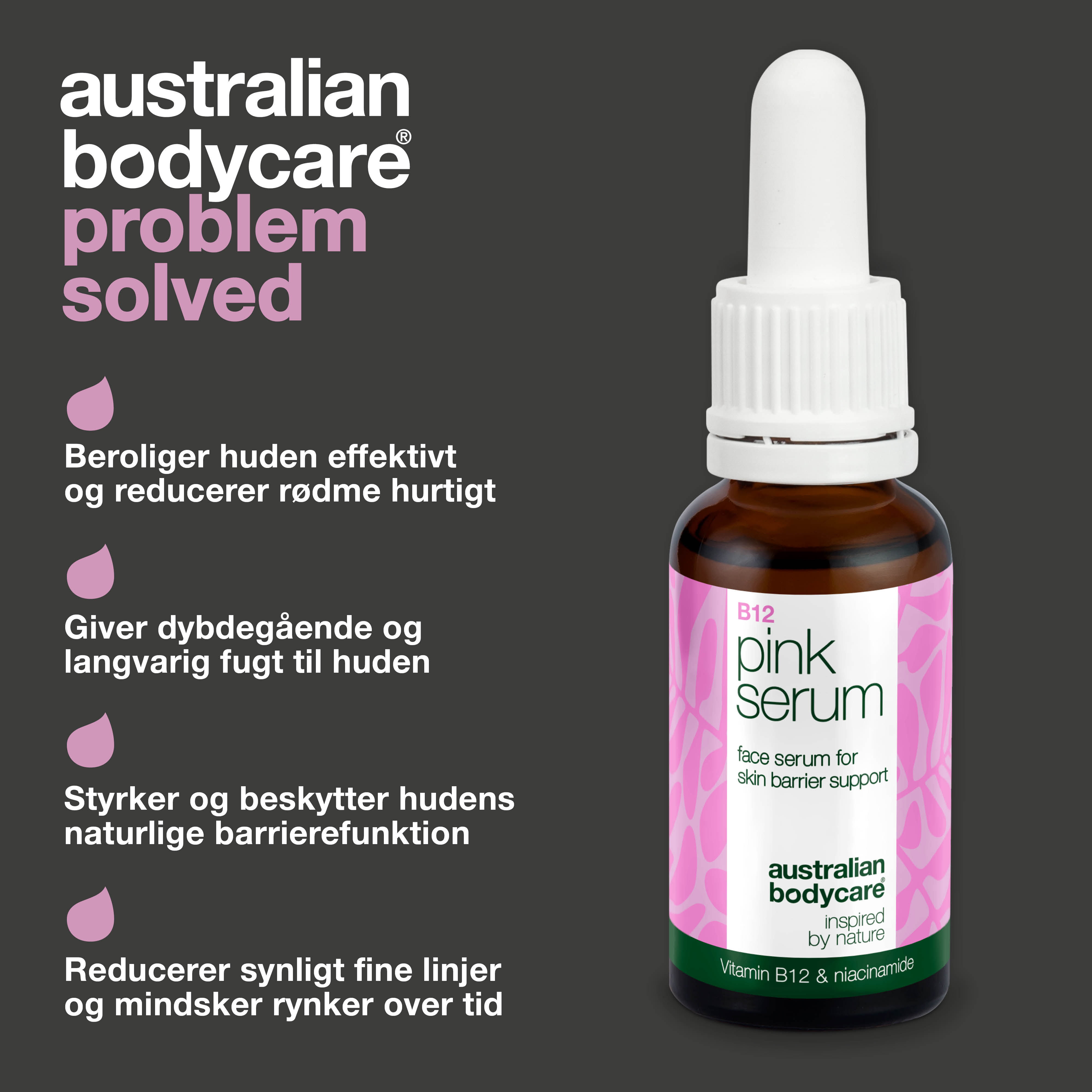 Vitamin B12 Pink Serum – Reducerer rødme og giver sund glød — B12 Pink Serum styrker hudbarrieren, reducerer rødme og aldringstegn. For en blød og strålende hud.